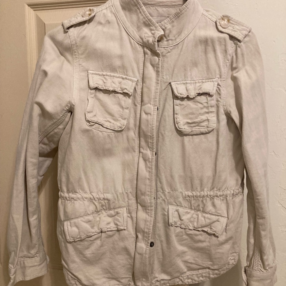 Stylish White Utility Jacket